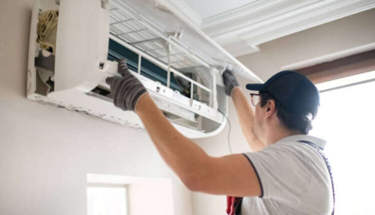 A professional HVAC service visit